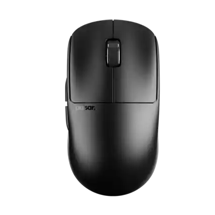 Front. Pulsar - X2 CRAZYLIGHT Mini Wireless Gaming Mouse - Jet Black.