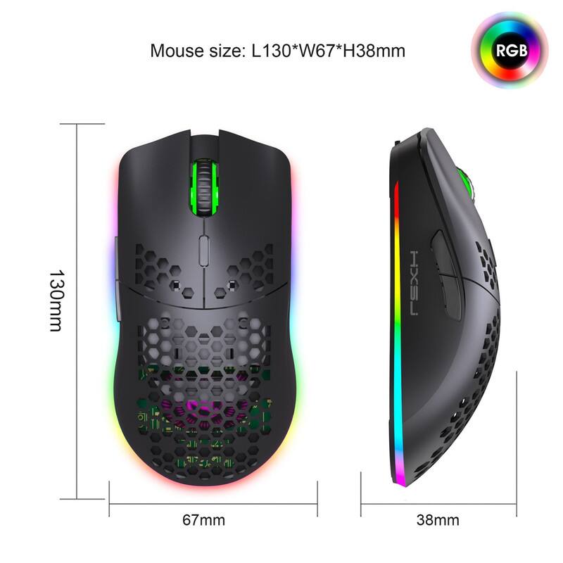 Mouse size: L130*W67*H38mm  
RGB 130mm  
a dl 7  
ll 67mm  
38mm