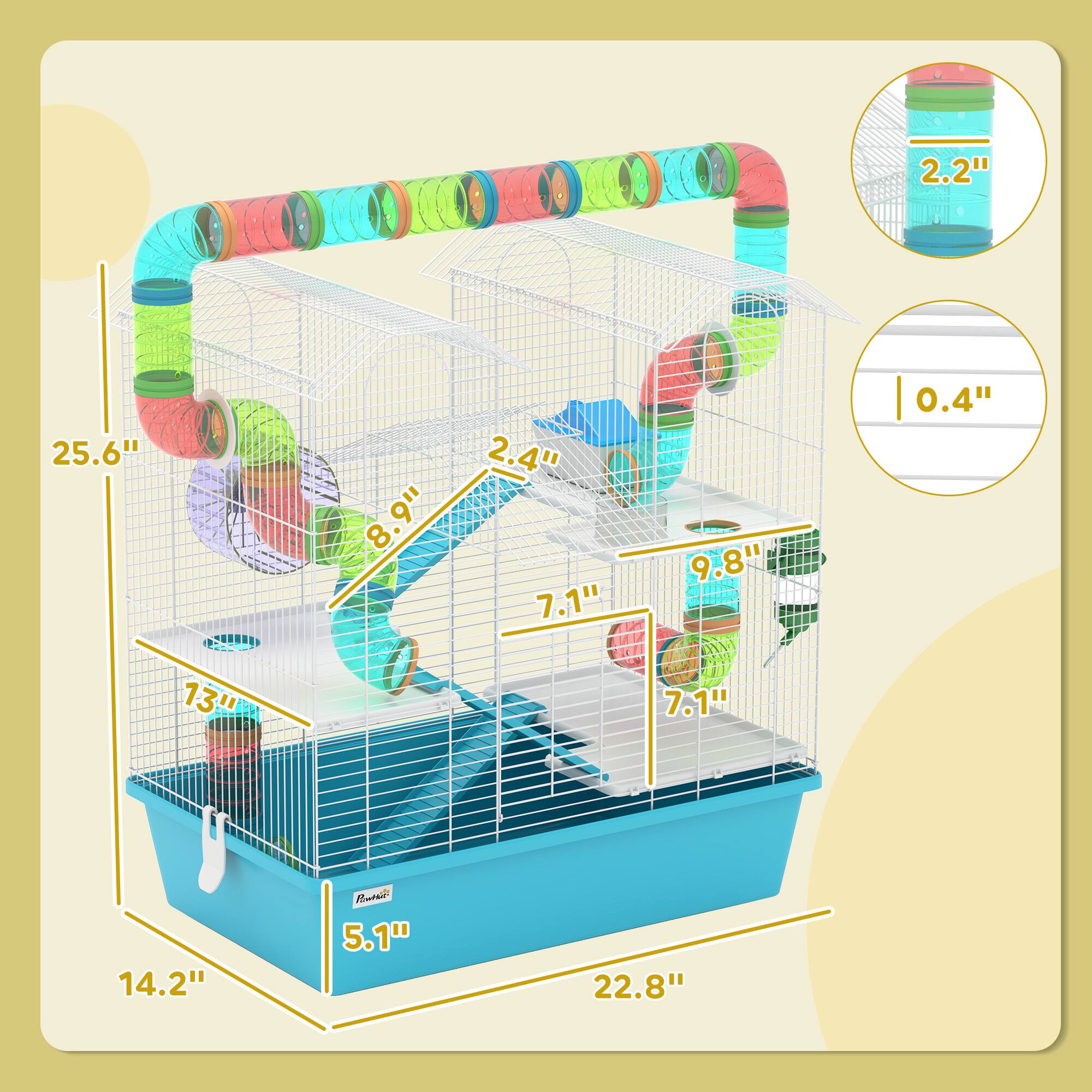 2.2"  
25.6"  
8.9"  
2.4"  
7.1"  
9.8"  
0.4"  
13"  
7.1"  
14.2"  
5.1"  
22.8"