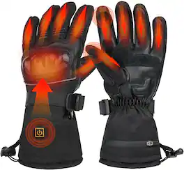 Cozy Serene - Rechargeable Electric Heated Gloves 5V 6000mAh - Men's & Women's Heated Cycling & Snow Sports Gloves - Large