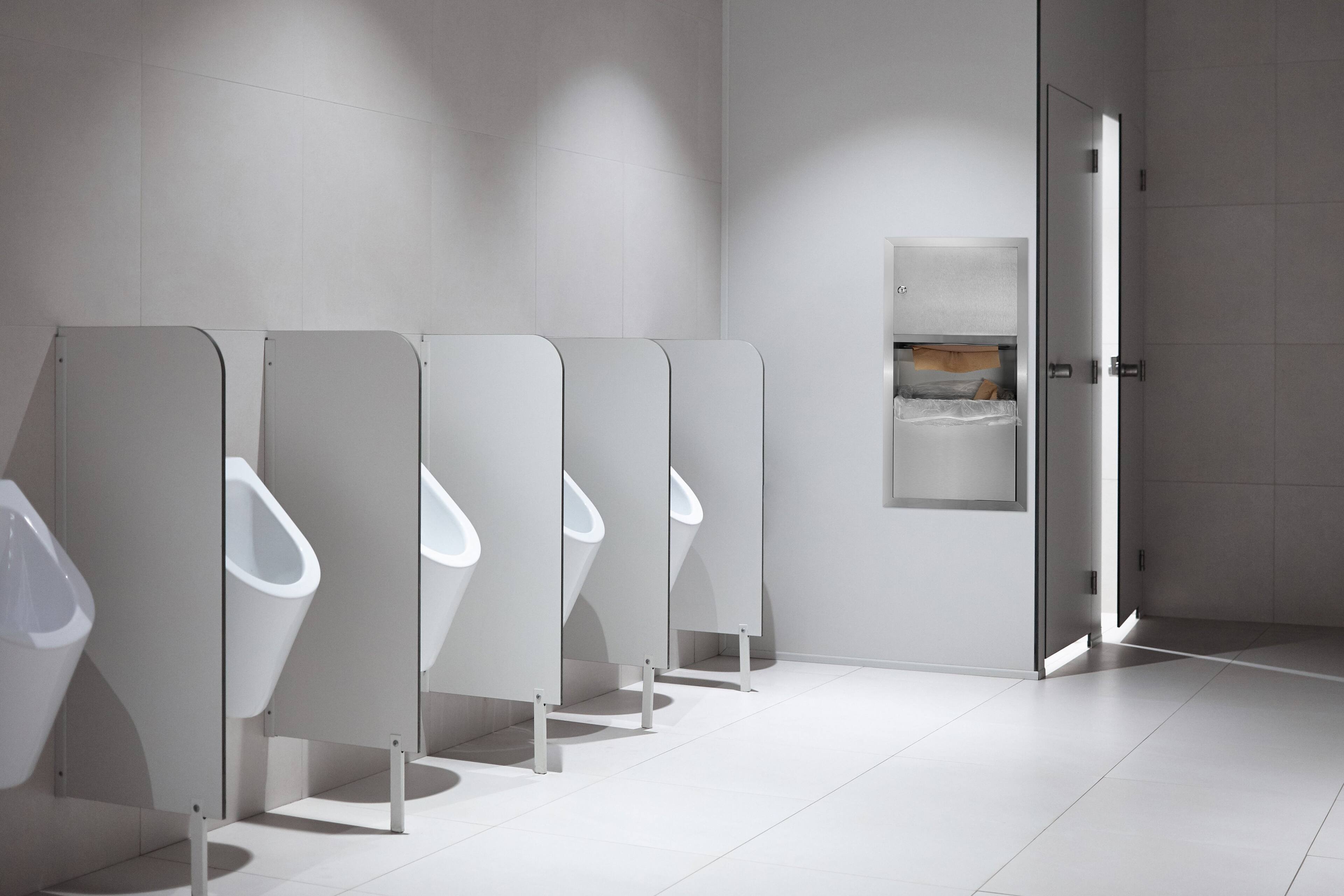 Alt View 7. Alpine Industries - Paper Towel Holder, 28" Recessed Paper Towel Dispenser with 2 Gal. Trash - Stainless Steel.