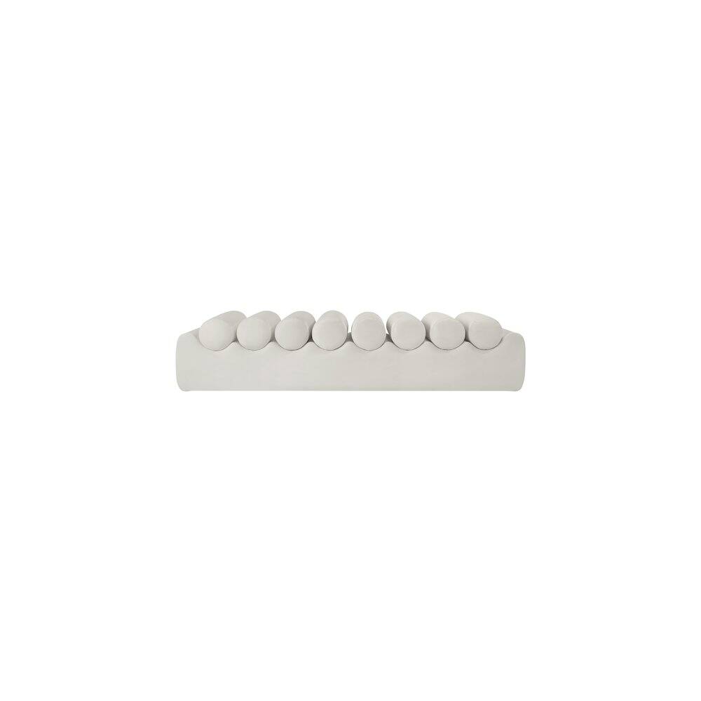 Alt View 2. Meridian Furniture - Rumble Cream Vegan Leather Bench - Beige.