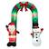 Front. Costway - 8FT Christmas Inflatable Archway w/ Santa Claus & Snowman and LED Lights - Multicolor.