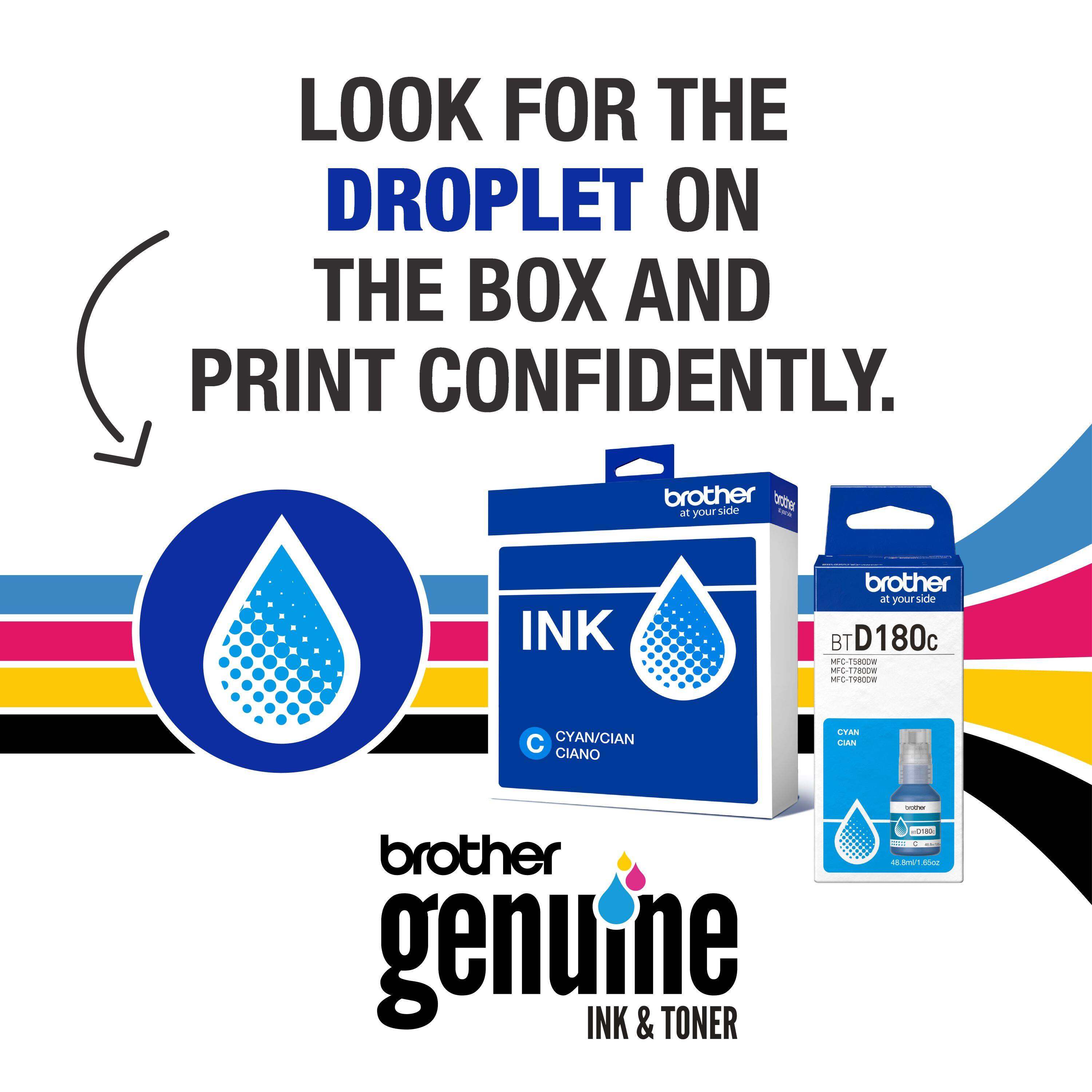 Brother Genuine BTD180C High Yield Cyan Ink Bottle - Best Buy