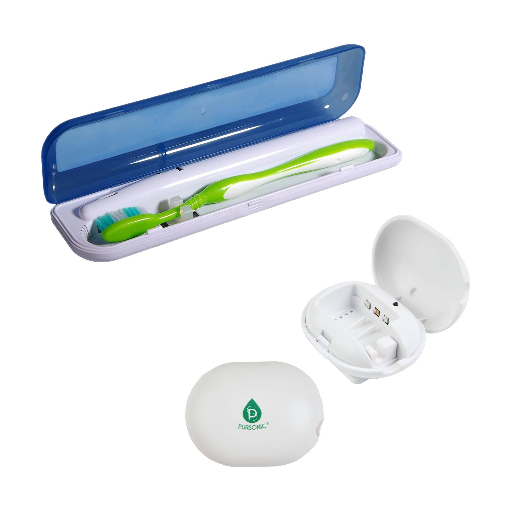 Pursonic - UV Toothbrush Sanitizer & Portable Toothbrush Sterilizer Bundle – Dual Protection for a Cleaner Smile Anywhere