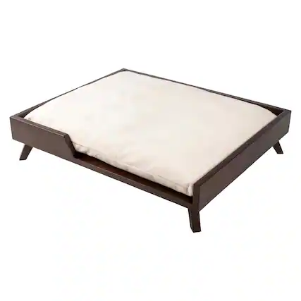 Front. PetMaker - 36x29.5 Elevated Dog Bed with Cushion - DarkBrown.