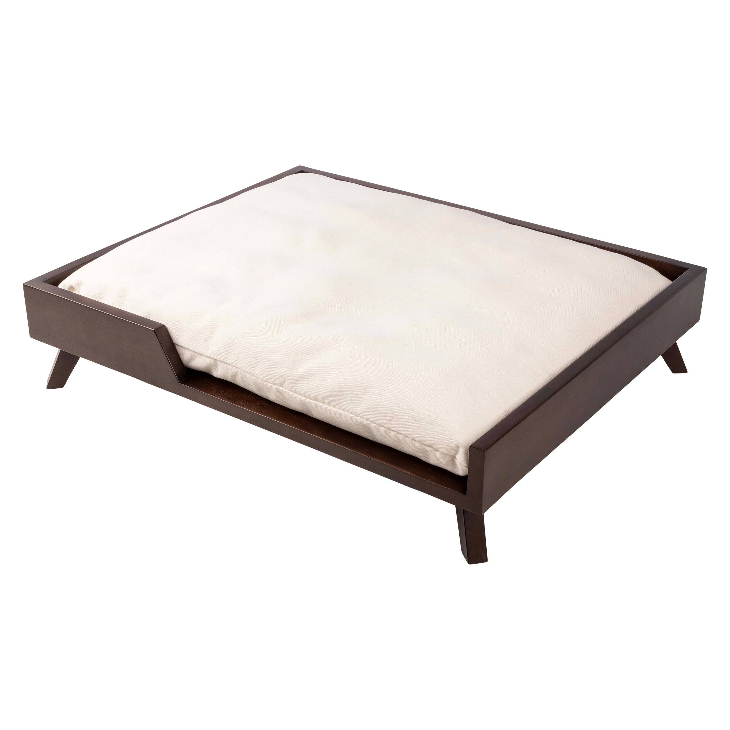 Front. PetMaker - 36x29.5 Elevated Dog Bed with Cushion - DarkBrown.