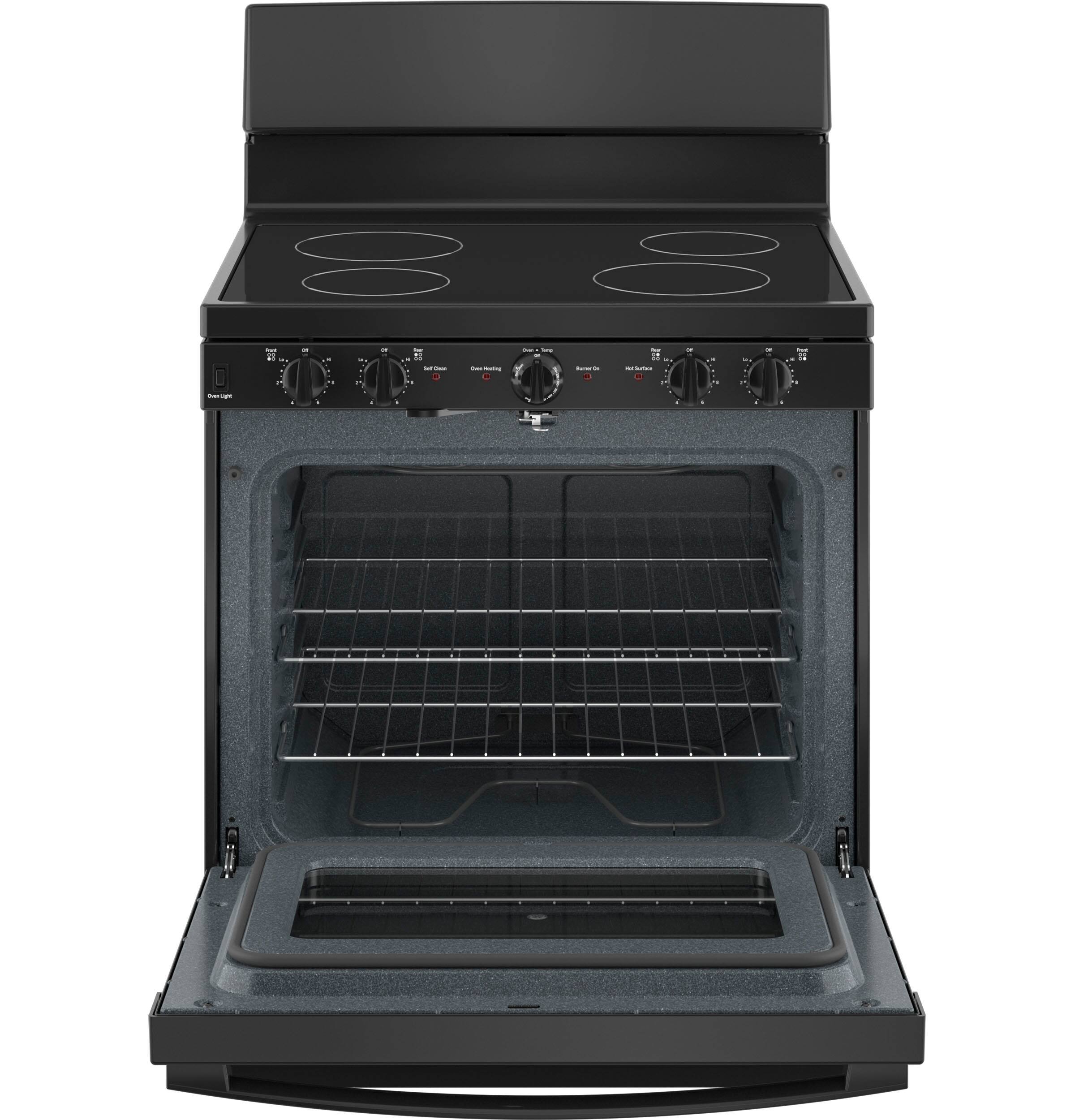 Alt View 1. GE - 5 Cu. Ft. Freestanding  Electric Range with Self-Cleaning and Dual-Element Bake - Black.