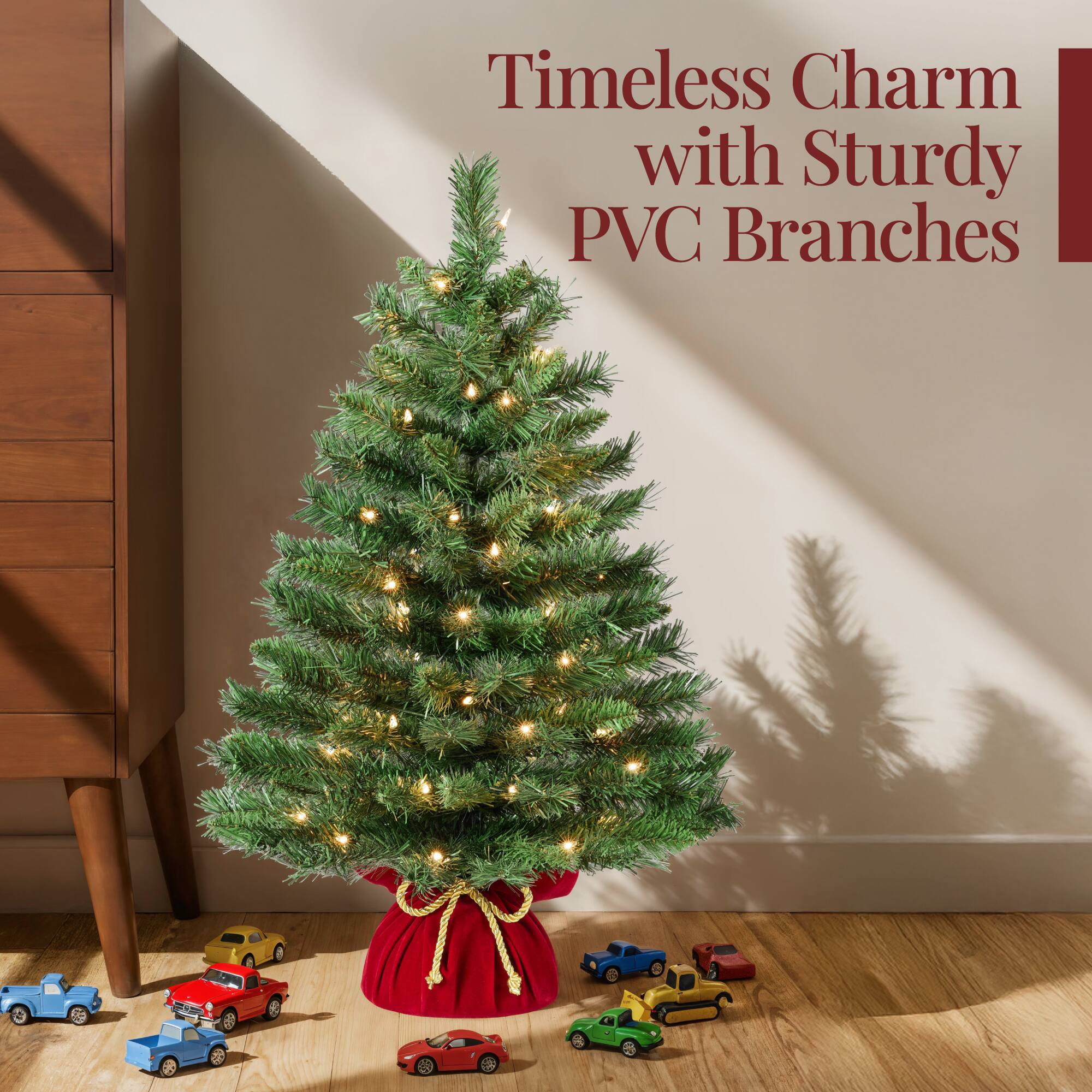 Timeless Charm with Sturdy PVC Branches