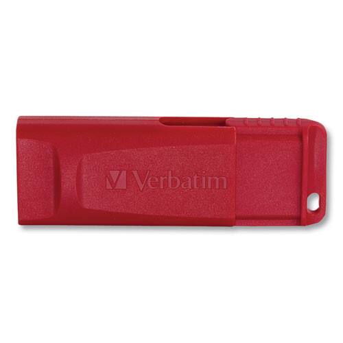 Angle. Verbatim - Verbatim 16GB Store 'n' Go USB Flash Drive - Red - 16 GB - USB 2.0 - Red - Lifetime Warranty - 1 Each - Red.