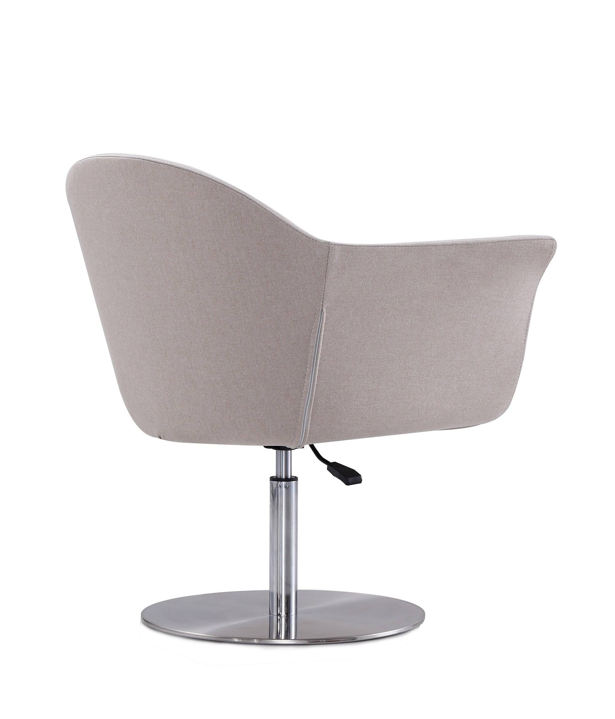 Alt View 2. Manhattan Comfort - Voyager Modern Woven Blend Swivel Lounge Chair - Barley.