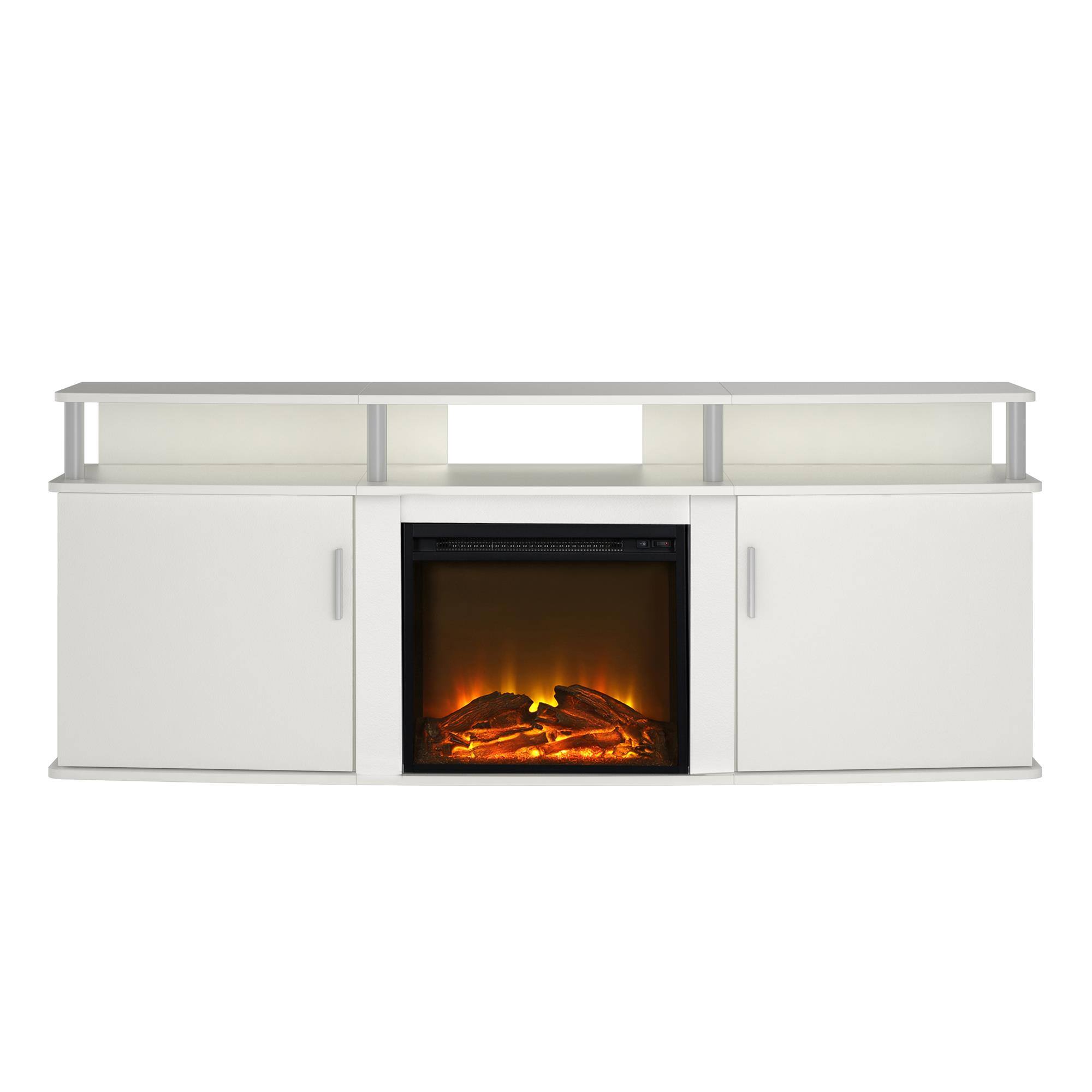 Front. Ameriwood Home - Carson Electric Fireplace TV Console - White.