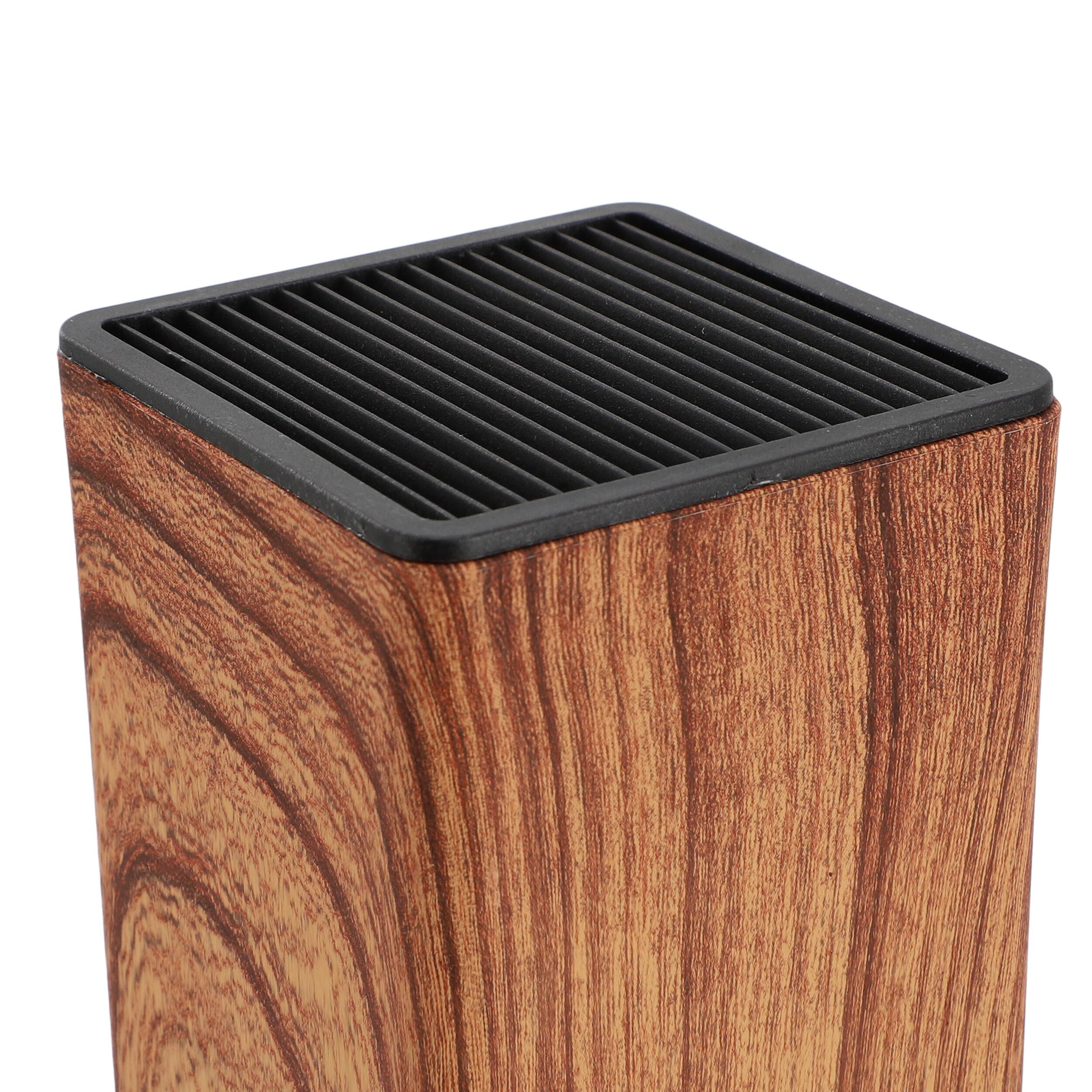 Alt View 3. Gibson - Gibson Home Jacksboro 6 Piece Stainless Steel Cutlery Set with Block in Brown - Brown.