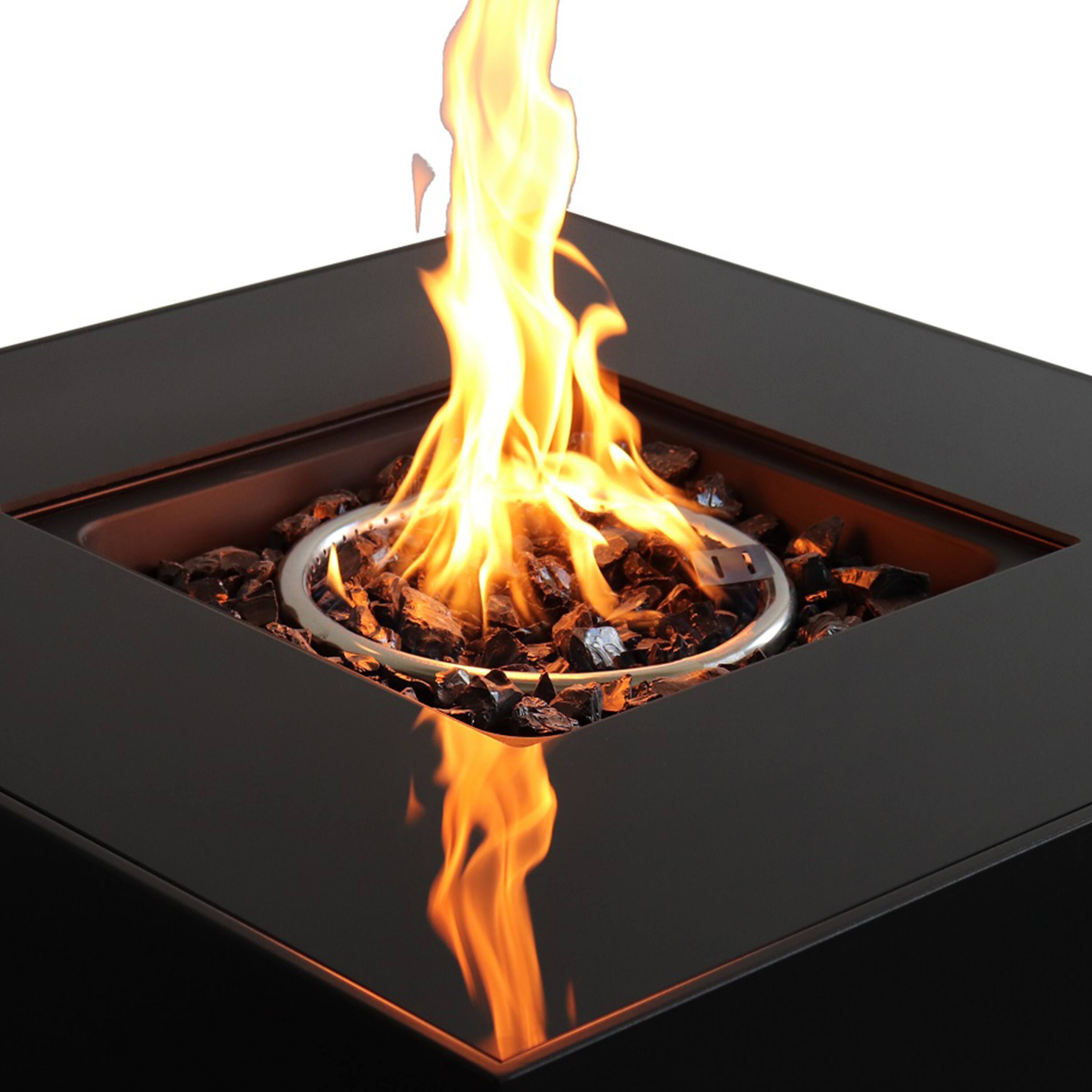 Alt View 1. Mondawe - 30" Outdoor Fire Pit - Black.