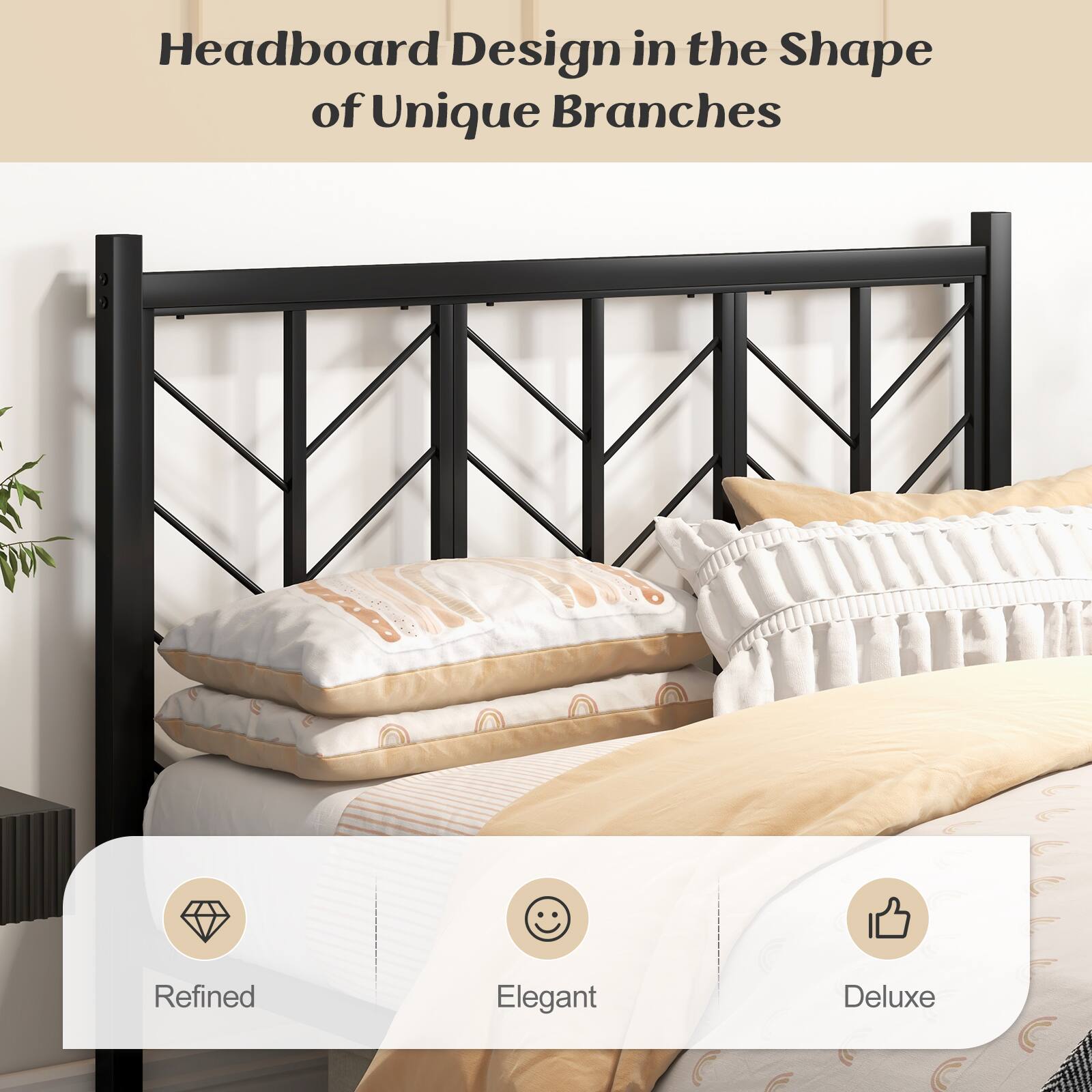Headboard Design in the Shape of Unique Branches

Refined
Elegant
Deluxe