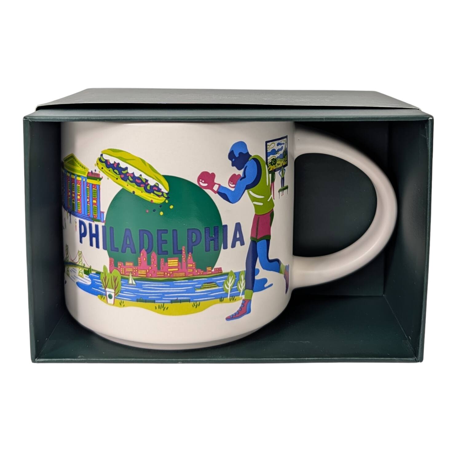Alt View 1. Starbucks - Starbucks Discovery Series Philadelphia Ceramic Mug, 14 Oz - Blue.
