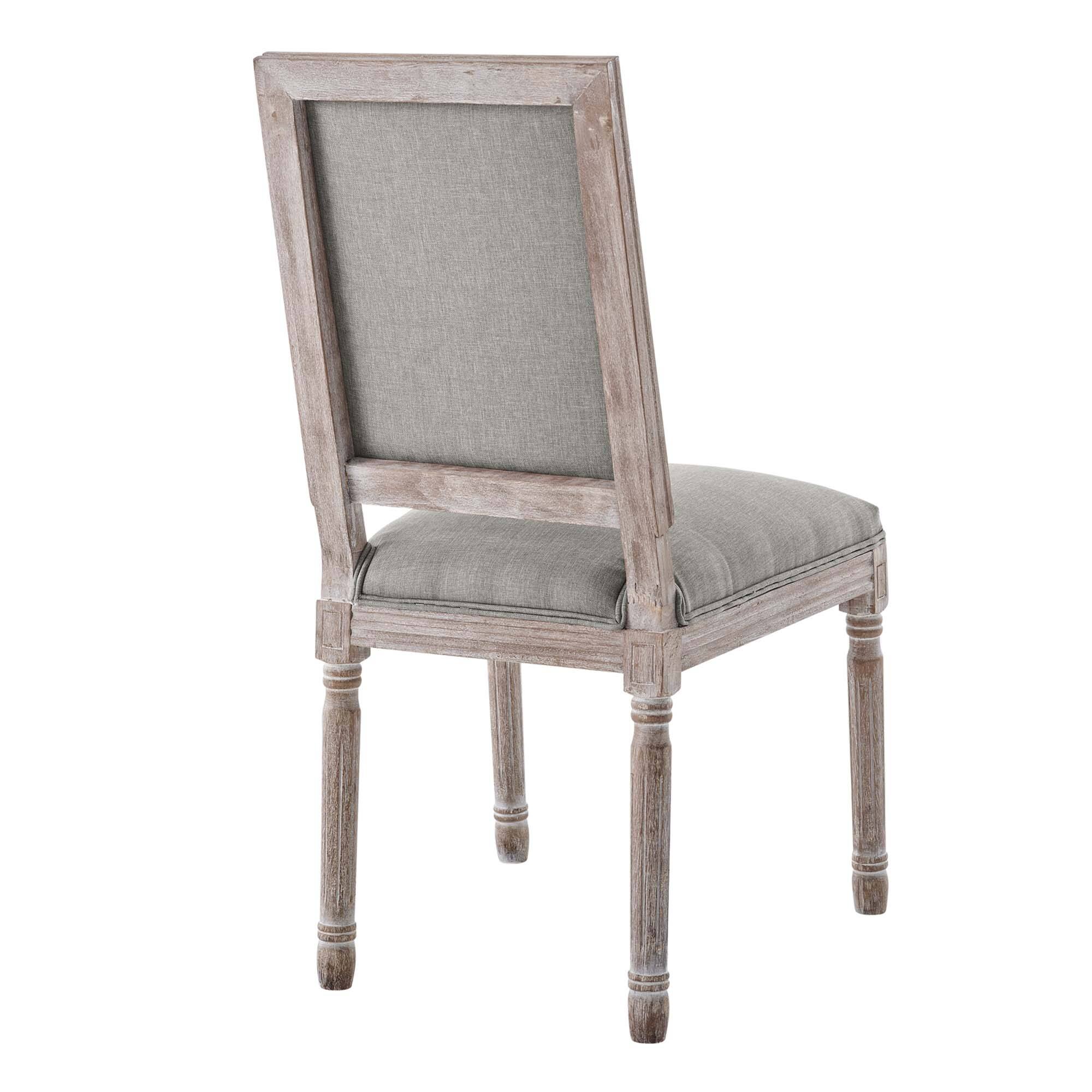 Alt View 3. Modway - Court Upholstered Fabric Dining Side Chair Set of 2 by Modway - Light Gray.