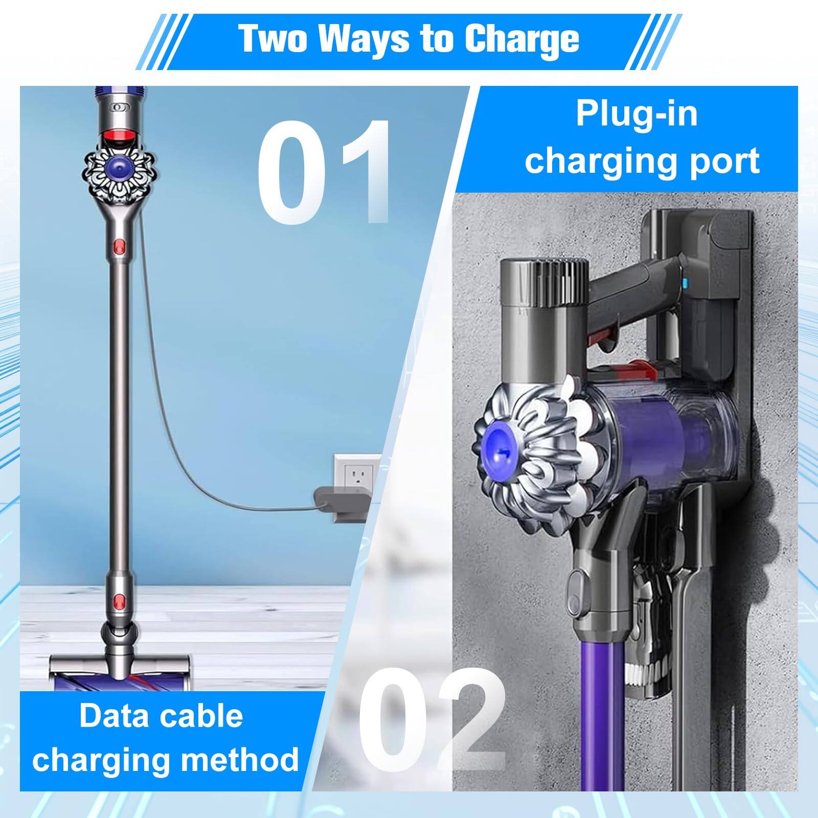 Two Ways to Charge

01 Plug-in charging port

02 Data cable charging method