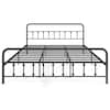 Front. Costway - Costway King Size Bed Frame with Headboard Under Bed Storage No Box Spring Needed Black - Black.