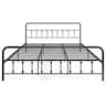 Costway - King Size Bed Frame with Headboard Under Bed Storage No Box Spring Needed - Black