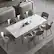 Alt View 4. luck idea - 94.4" Retractable Sintered Stone Dining Table, Seats 8 - 10 People - Bright white.