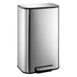 GARVEE - 8 Gallon/30 L Trash Can, Stainless Steel Trash Can with Soft-Close Lid - Silver