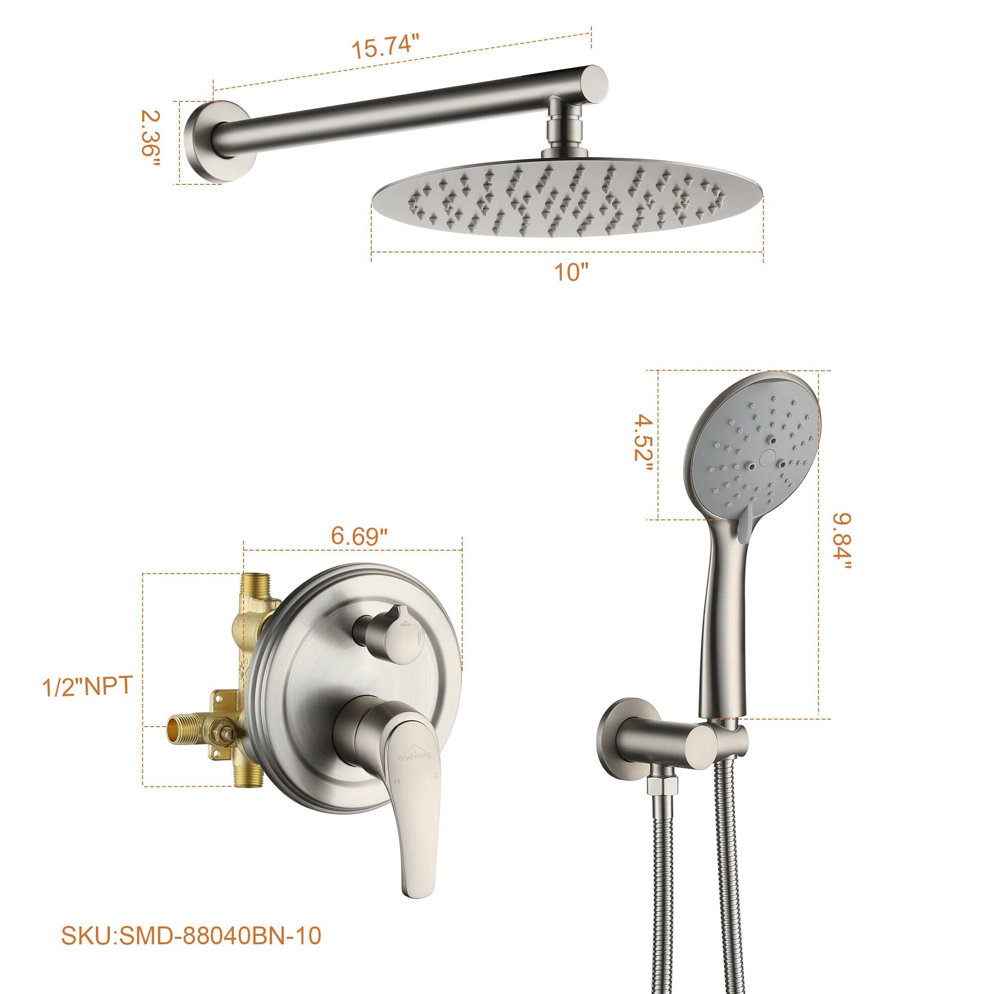15.74", 2.36", 10", 6.69", 4.52", 9.84", 1/2"NPT, SKU:SMD-88040BN-10