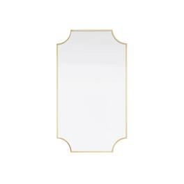 Elegant Kitchen and Bath - Notched Metal Mirror 24x42 inch - Brass