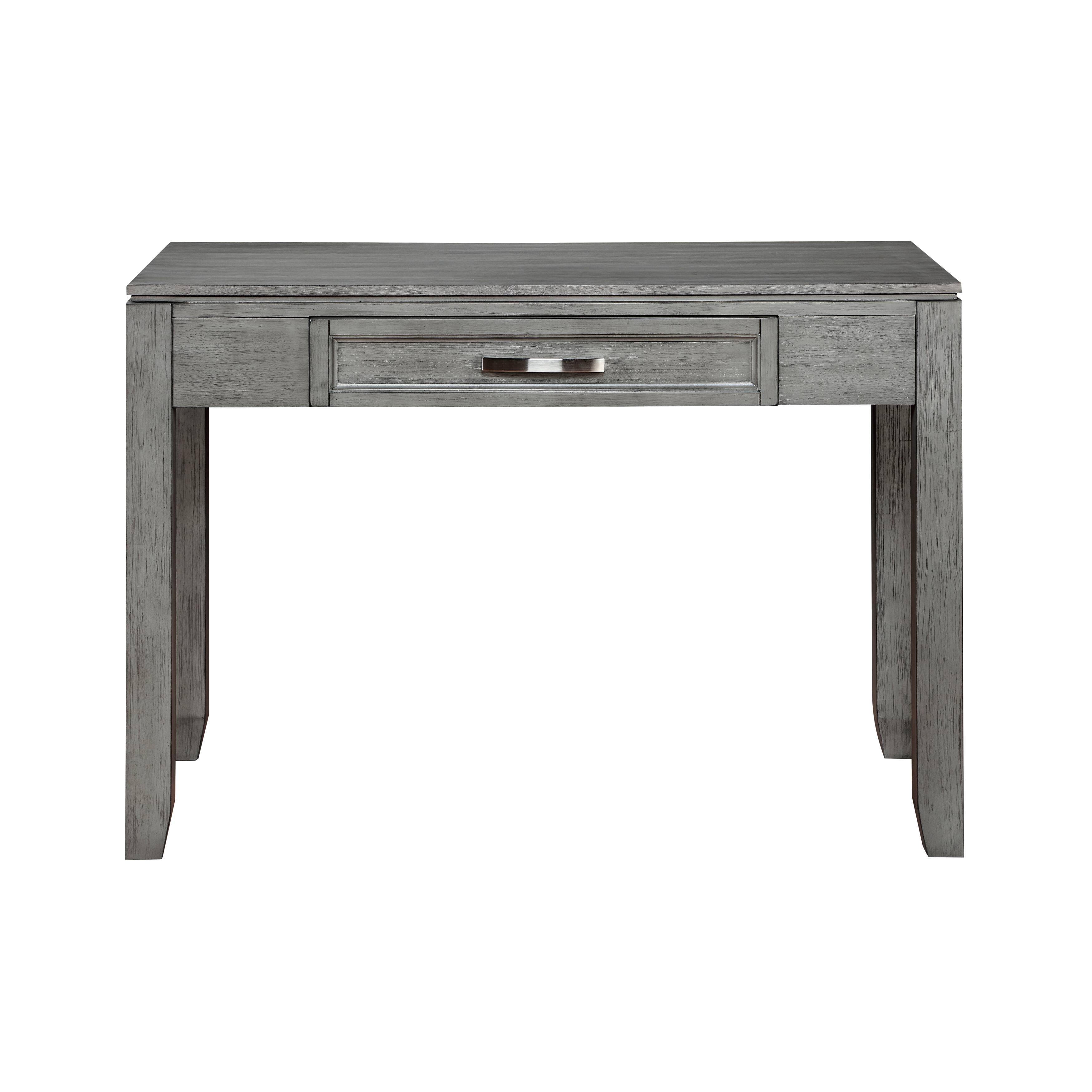 Left. Spaco - Desk with Dovetail Drawer, Ball Bearing Glides - Gray.