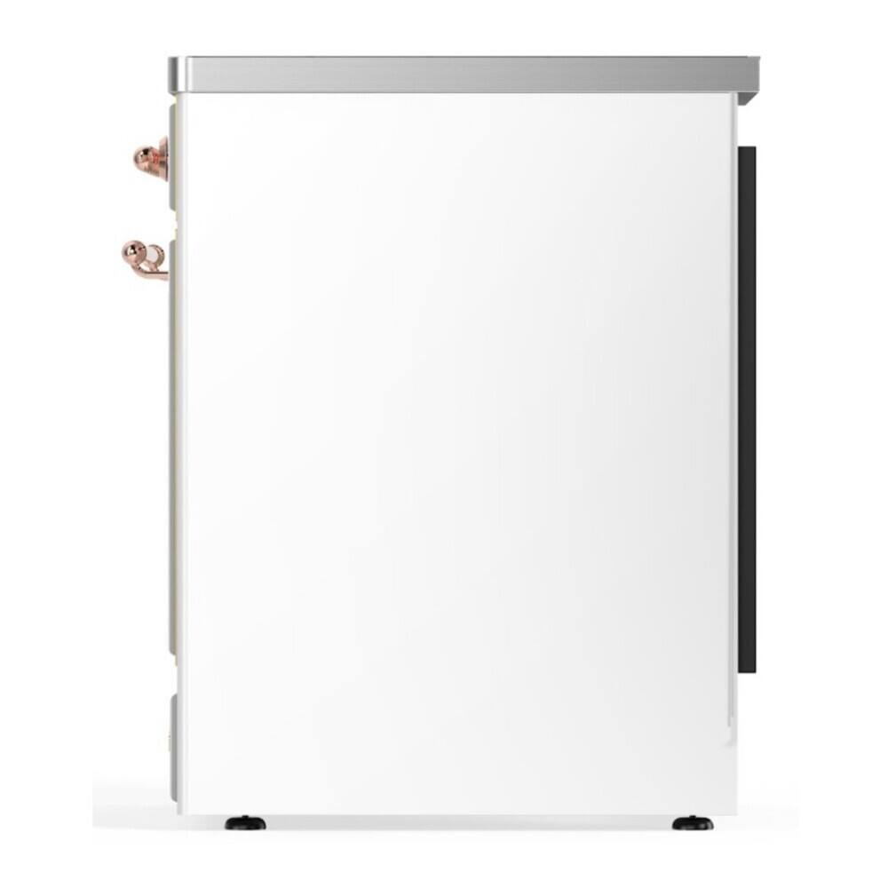 Alt View 7. ILVE - ILVE Majestic II 30 inch Induction Range with 4 Elements (White, Copper Trim) - White.