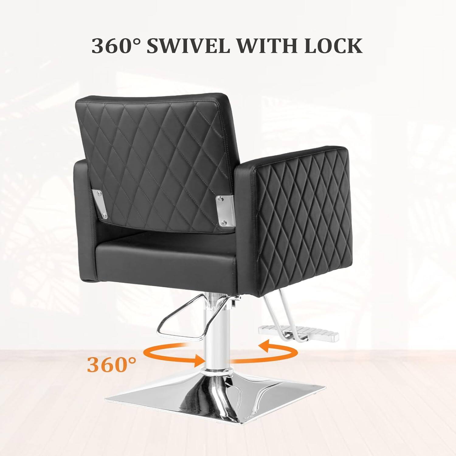 360° SWIVEL WITH LOCK