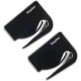 Staples - Concealed Blade Letter Opener, 2/Pack (18006-CC) - Black
