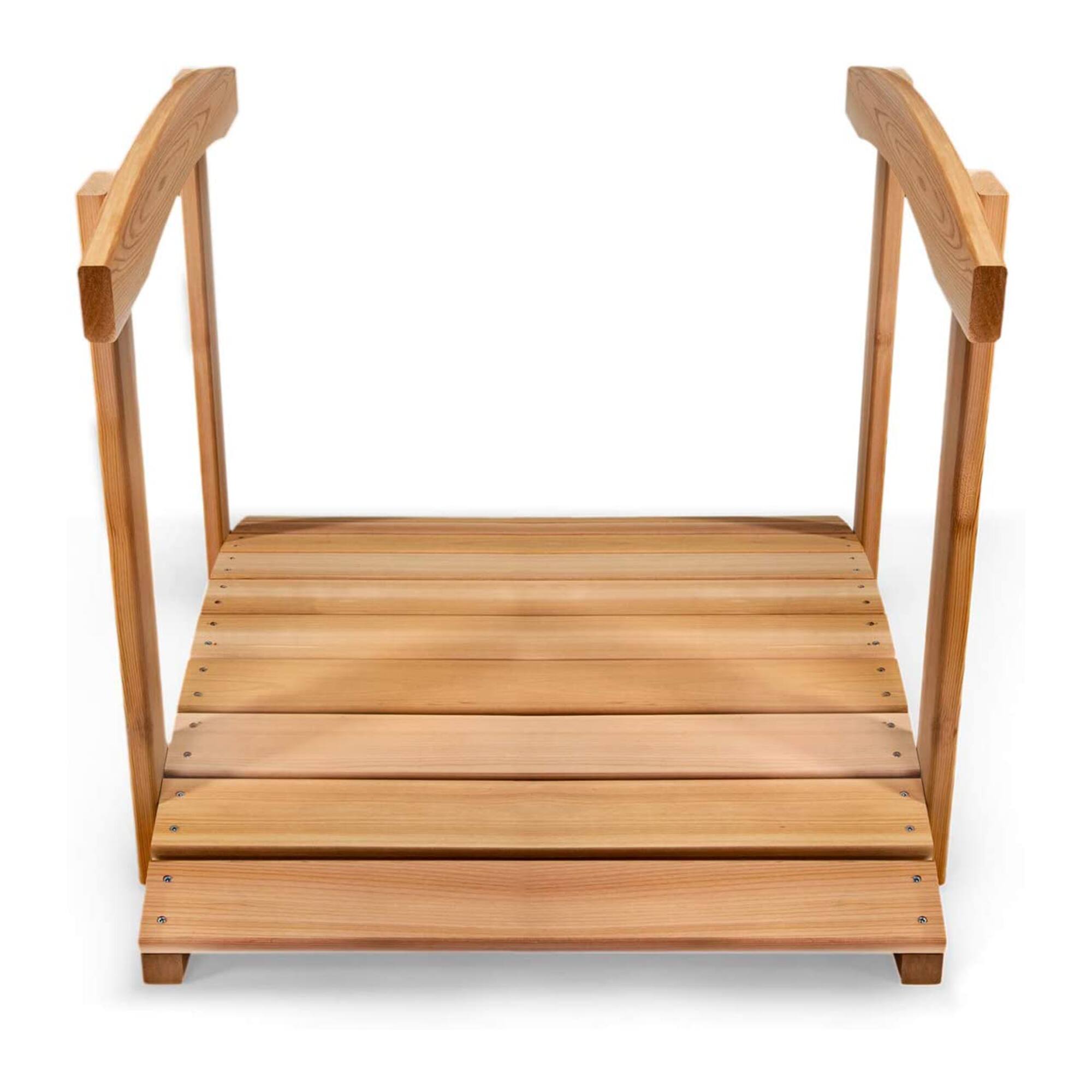 Alt View 5. All Things Cedar - All Things Cedar Wooden Bridge, Garden Walkway with Side Rails, 3 Ft, Natural - Natural.