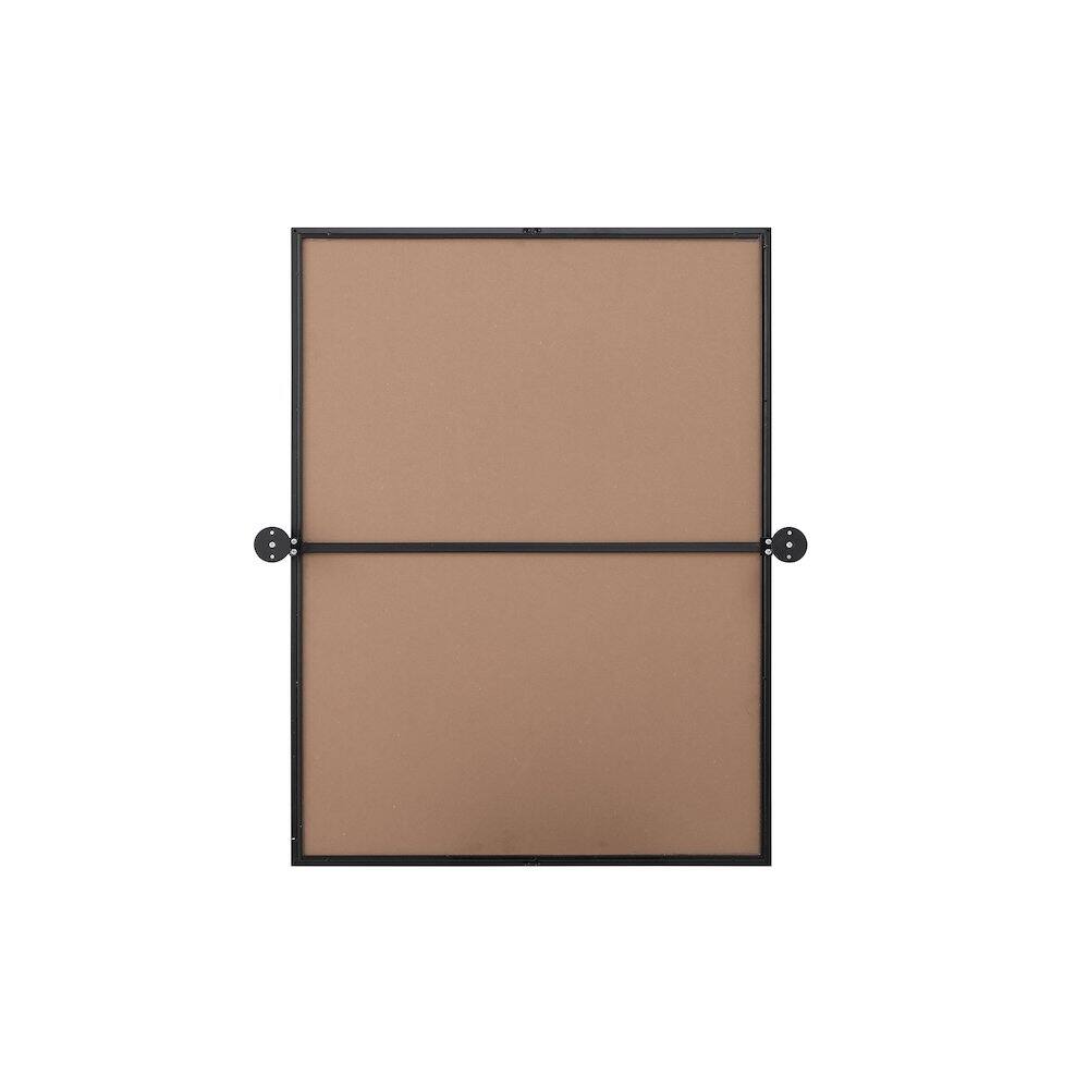 Angle. Elegant Kitchen and Bath - Amoura 27X36 Pivot Mirror In Black - Black.