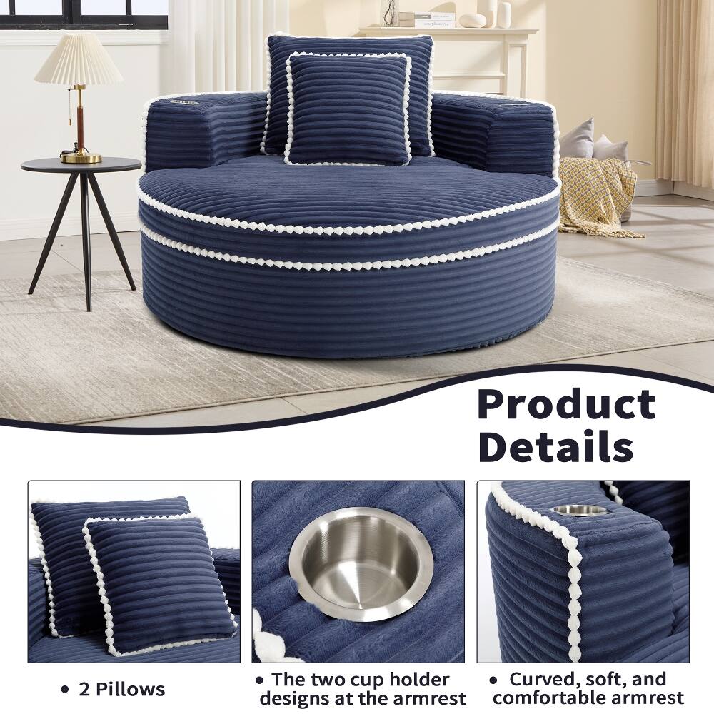 Product Details

- 2 Pillows
- The two cup holder designs at the armrest
- Curved, soft, and comfortable armrest