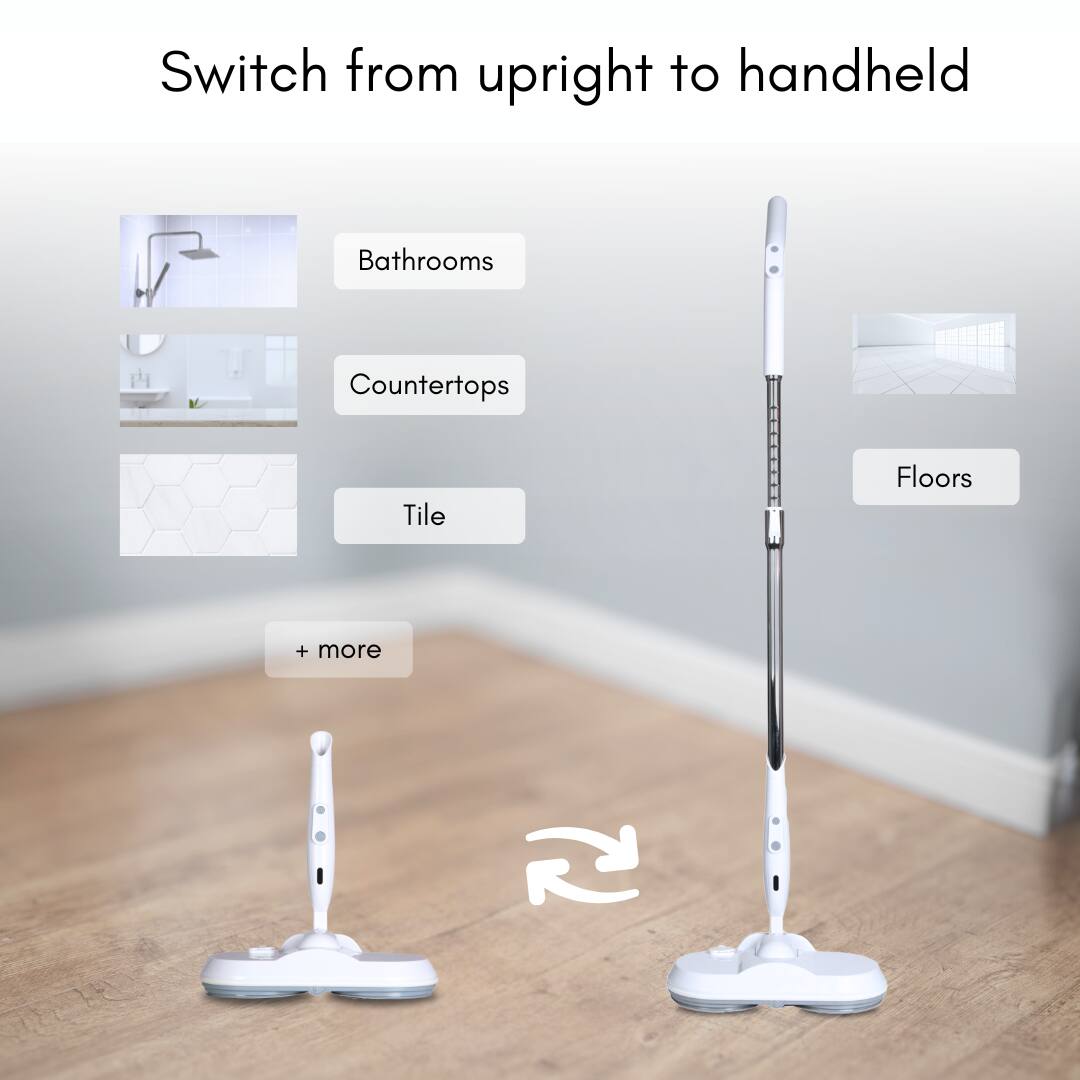Switch from upright to handheld

Bathrooms
Countertops
Tile
Floors
+ more