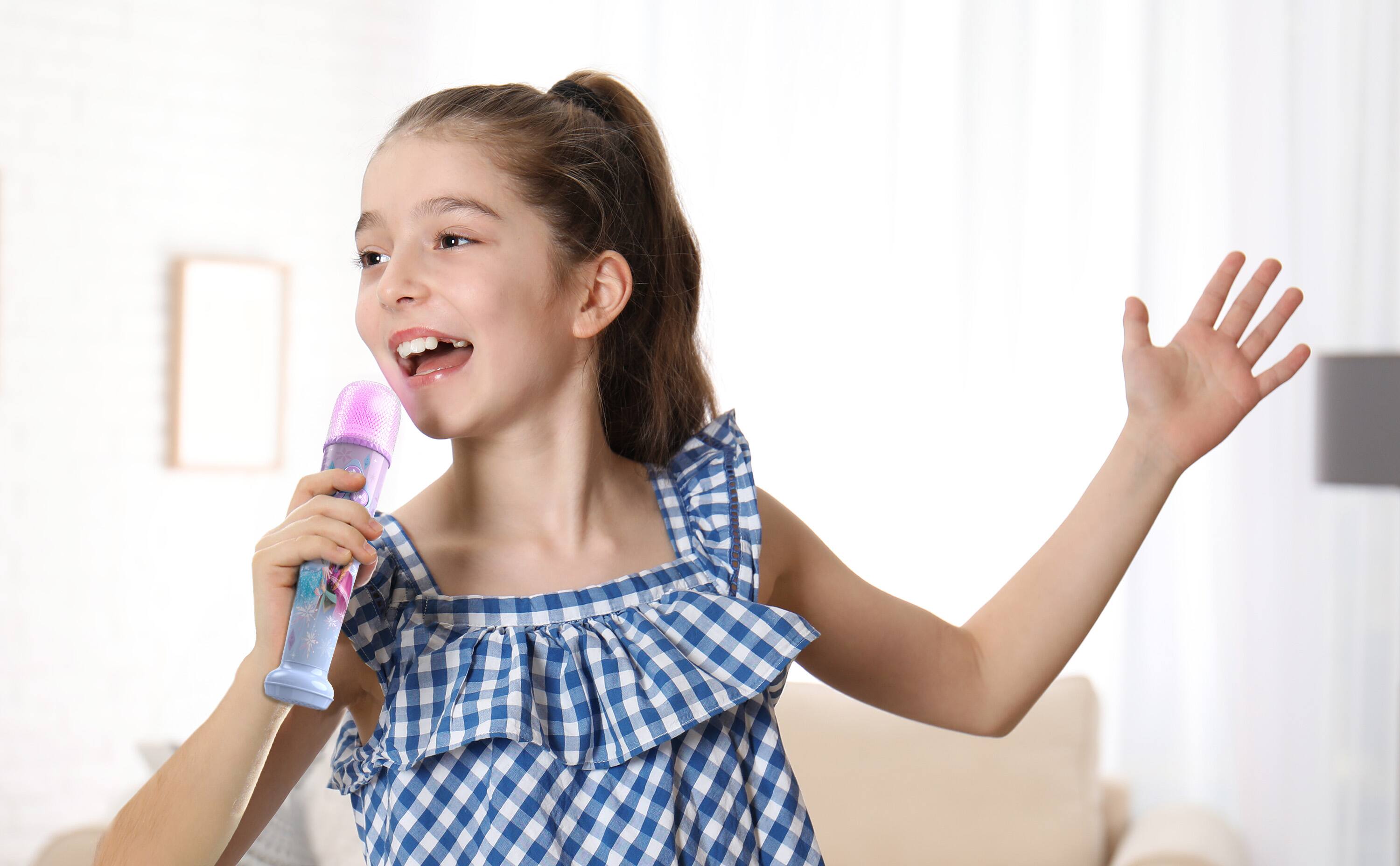 Angle. eKids - eKids Disney Frozen Bluetooth Karaoke Microphone for Kids.