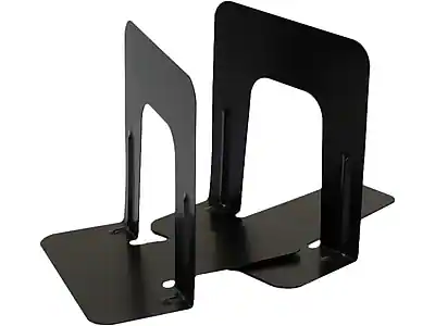 Front. Officemate - Steel Book Ends, 5"H - Black.