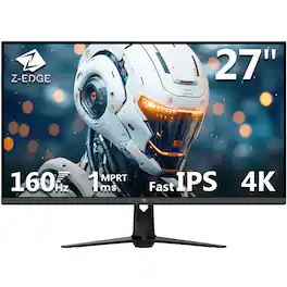Z Z-Edge - 27" 4K UHD 3840x2160 160Hz 1ms IPS Gaming Monitor, 1.07 Billion Color, 450cd/m², FreeSync, HDMI x 2, DP x 2 - Black