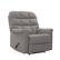 Left. ProLounger - Cooper Tufted Back Extra Large Low-Pile Velour Wall Hugger Reclining Chair - Smoke Gray.