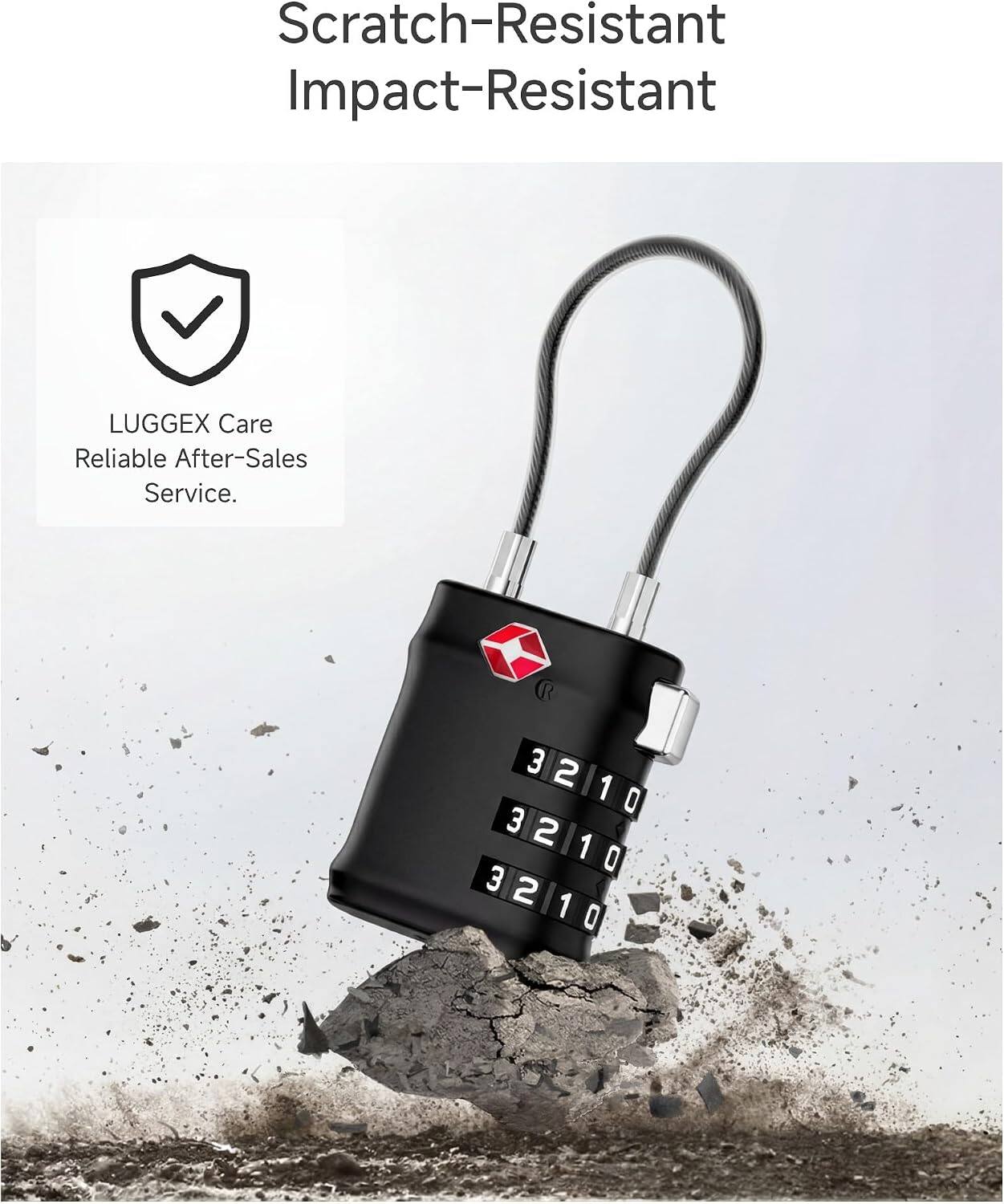Scratch-Resistant Impact-Resistant LUGGEX Care Reliable After-Sales Service. (3 2 1 0 3 2 1 0 3 2 1 0