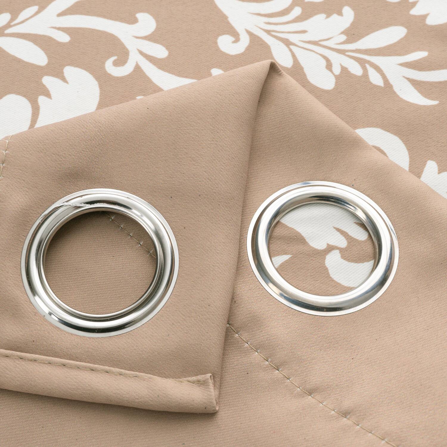 Alt View 1. Olivia Gray - Olivia Gray 100% Polyester 190 GSM Cressida Reversible Blackout Grommet Curtain Panel 54" x 84" Taupe - Taupe.