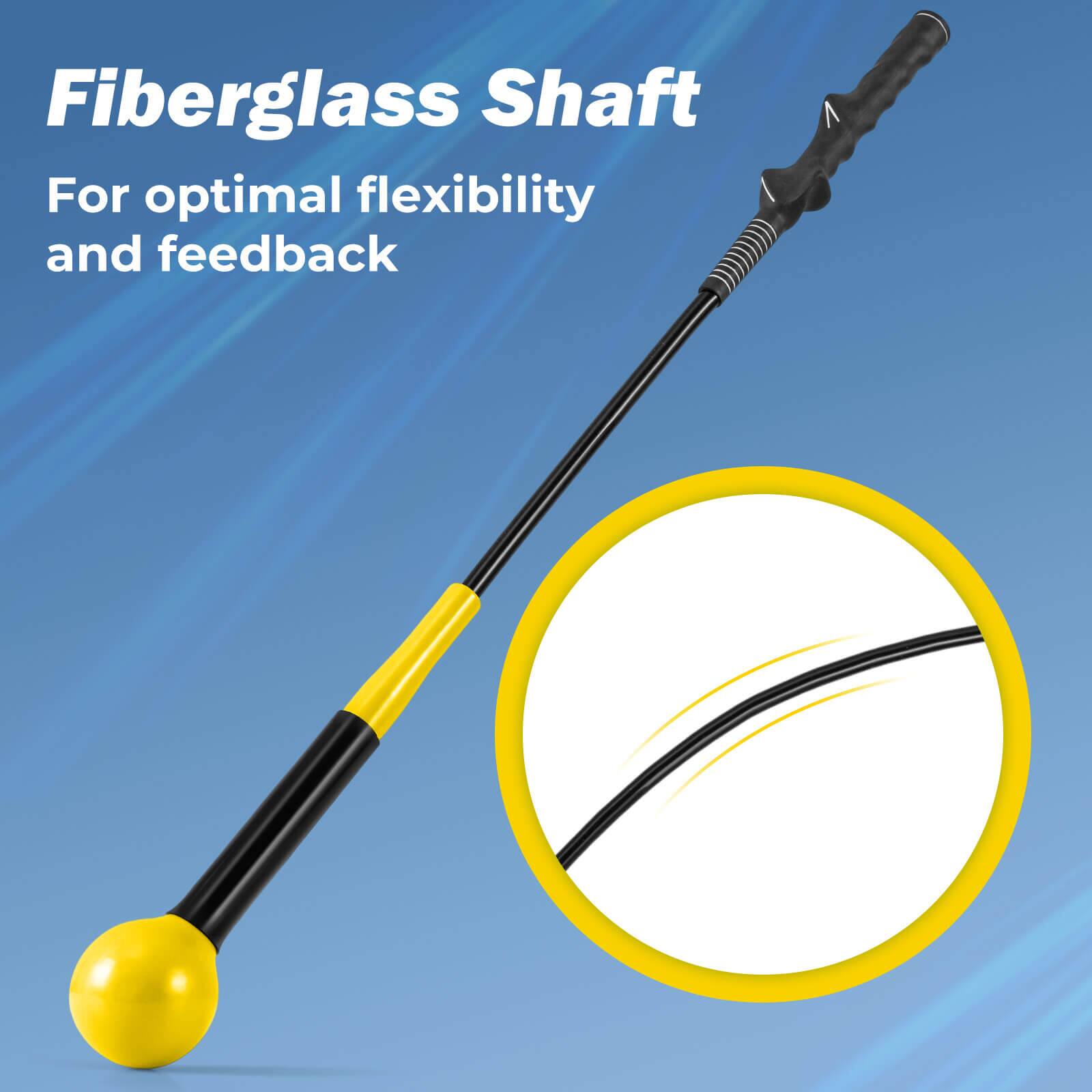 Fiberglass Shaft  
For optimal flexibility and feedback
