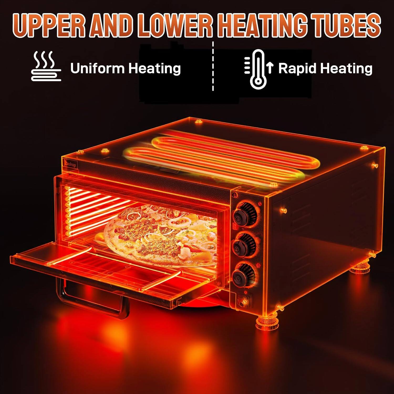 UPPER AND LOWER HEATING TUBES

Uniform Heating

Rapid Heating