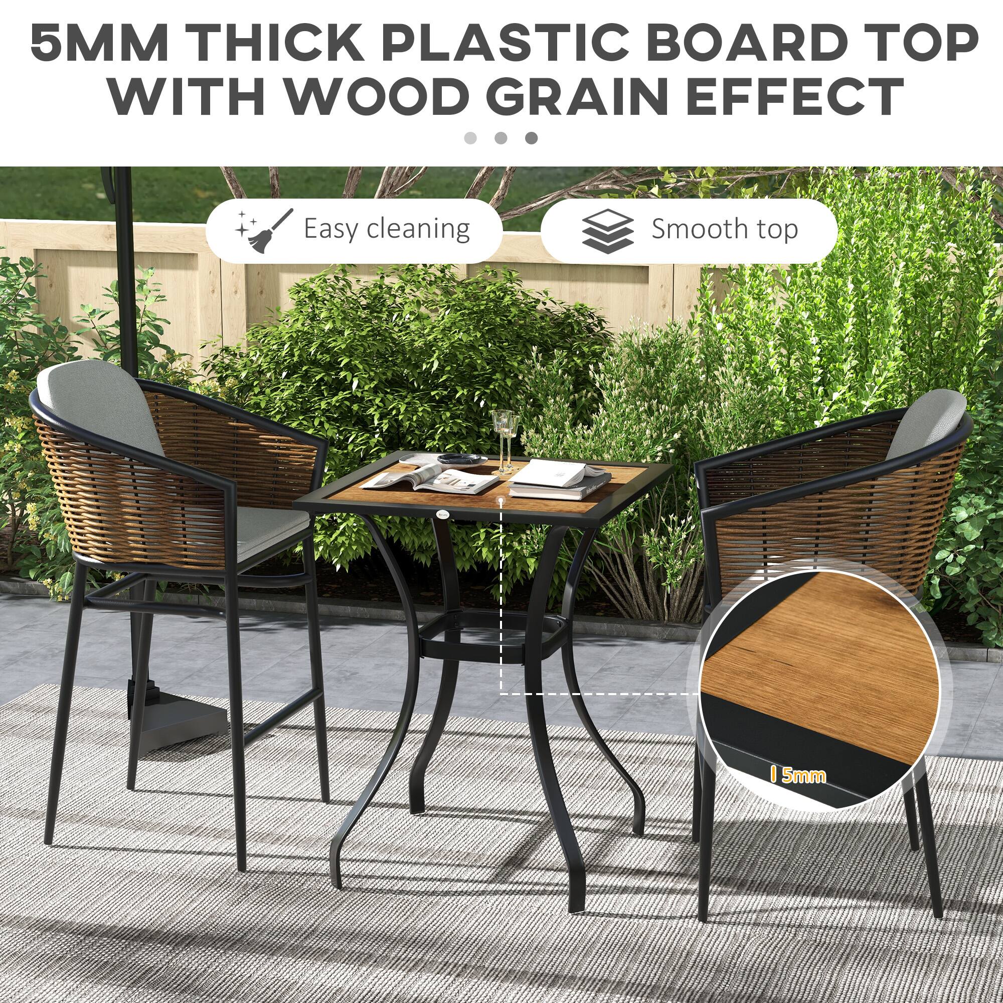 5MM THICK PLASTIC BOARD TOP WITH WOOD GRAIN EFFECT

- Easy cleaning
- Smooth top

1 5mm