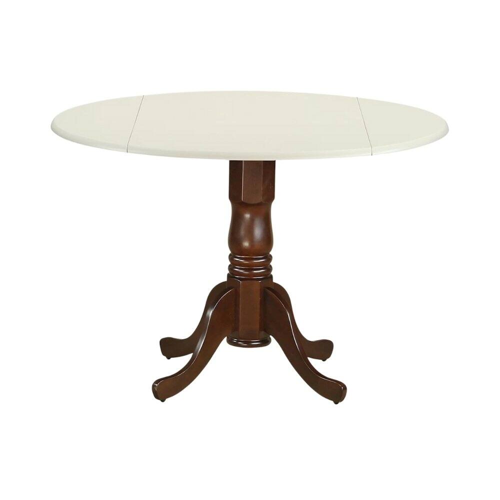 Left. FurniFact - Round Dining Table - Brown.