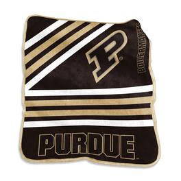 Logo Brands - Purdue Boilermakers 50'' x 60'' Team Plush Raschel Throw Blanket - Multicolor