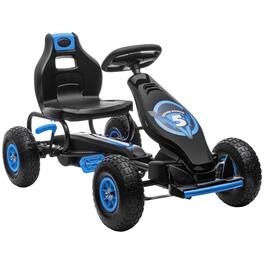 Ecooso - Kids Pedal Go Kart with Adjustable Ergonomic Seat, Rubber Wheels & Handbrake - Blue