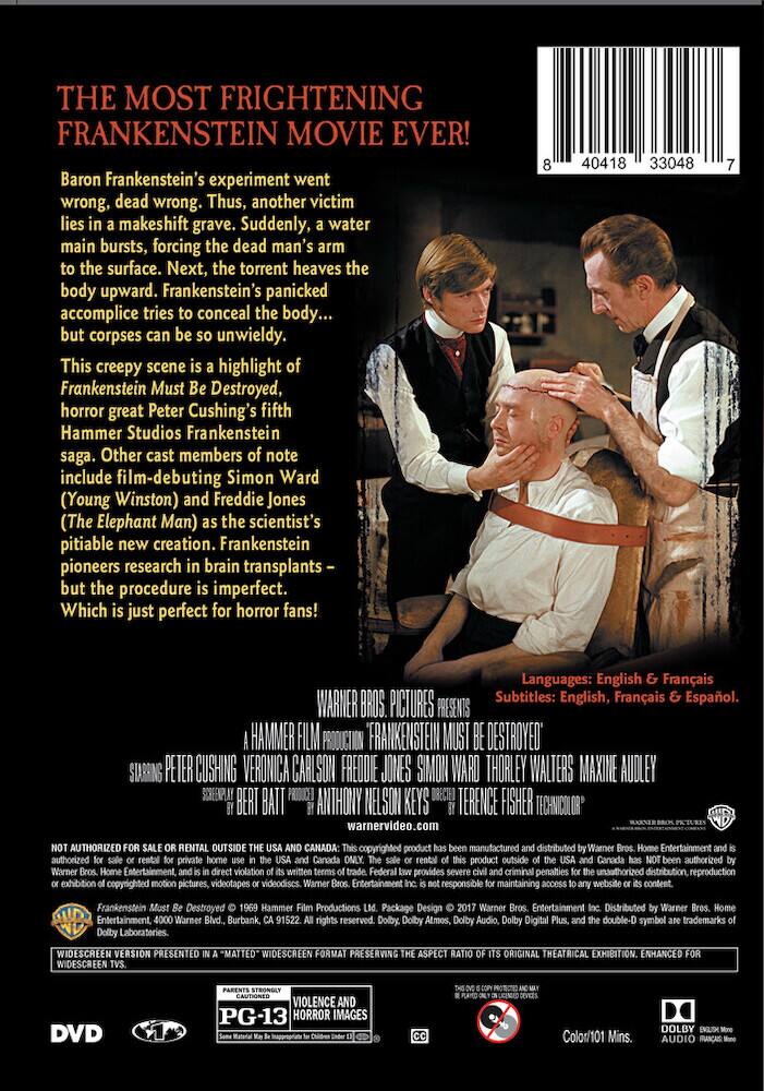 Angle. Frankenstein Must Be Destroyed - DVD.