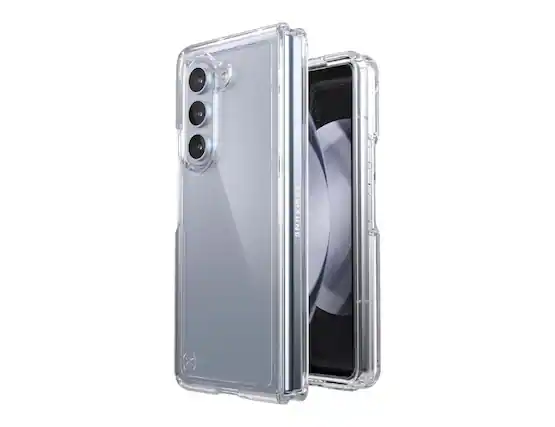 Front. Speck - Speck Presidio Perfect-Clear Fold Case for Samsung Galaxy Z Fold5 - Clear.